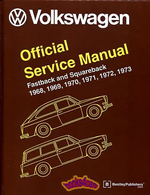 Volkswagen Shop Manual Service Repair 1600 Squareback Bentley Type 3 Book • $83.38