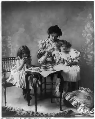 Photo:c1898 Mother And Children Tea Party By M.B. Parkinson • $9.99