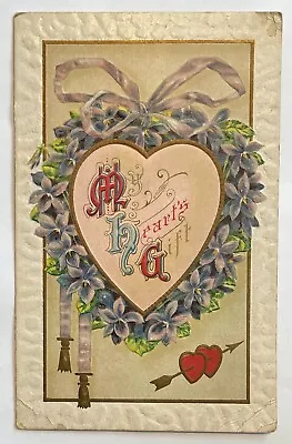 Vintage 1911 Valentine Postcard With Violets • $5