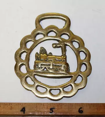 Vintage Horse Brass Train Martingale Equine Medallion Decoration Good Luck • $12