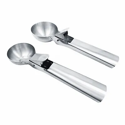 Scoop For Ice Cream/Mashed Food Stainless Steel Silver 4.5cm 5.5cm 2 Pcs • £4.49