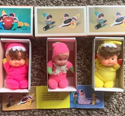 Vintage Set Of 3 Little Miss Matchpack Mini Bean Bag Dolls • $29.95