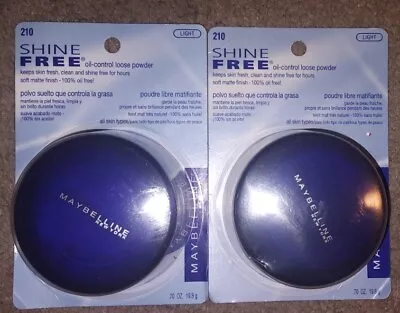 Maybelline Shine Free Oil-Control Loose Powder 210 Light 2 Pack New Sealed 0Ship • $21.99