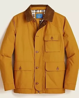 J.Crew Utility Jacket In Kinloch Cloth Mens L Burnt Saffron AZ575 • $98.50