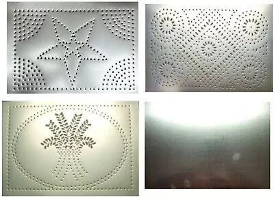 Pie Safe Tin Sheet Star Wheat Diamond Circles Plain Solid Pattern Vertical Old • $10