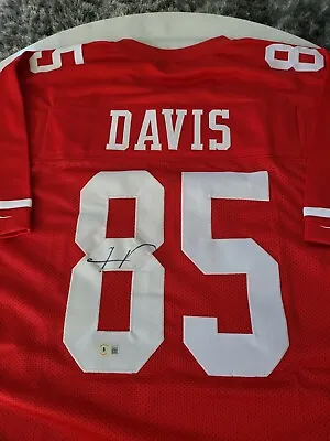 Vernon Davis Autographed/Signed Jersey Beckett Sticker San Francisco 49ers • $85.50