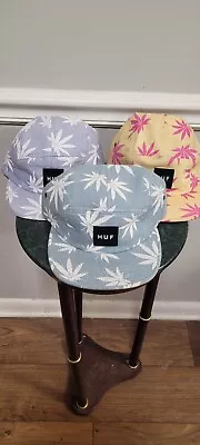 Huff 420 Hemp  Diamond Supply Stussy Staples Camp 5 Panel Hat Lot Of 3 Colors • $40