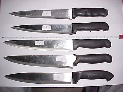 Lot 5 Butcher Shop Knives  Mundial - Decut & Others High Quality~all Super Sharp • $65