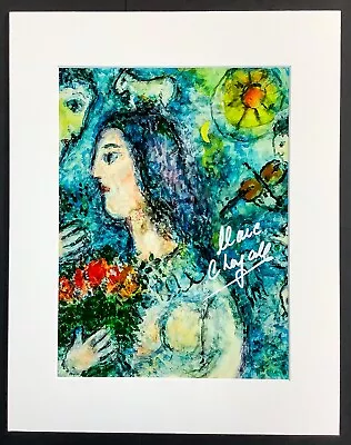MARC CHAGALL - 11x14 Inch Matted Print - FRAME READY - Hand Signed Signature • $195