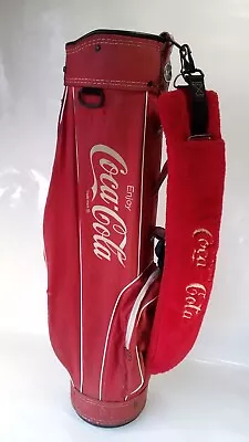 Vintage Coca Cola Miller Pro Model Golf Bag Red Made In USA Fur Strap! • $80