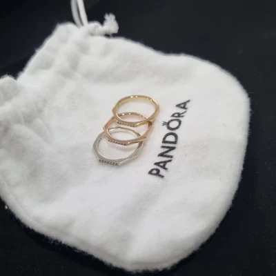 $80 • Buy Pandora Rings (3rings. Silver, Rosegold, Gold) Size 50. Free Shipping.