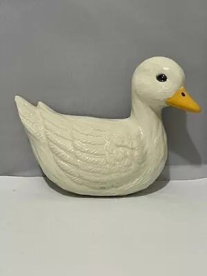Vintage White Duck Wall Art Hanging Figurine 1986 7  Wide 5  Tall • $12.95