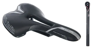 Selle Italia Monolink Carbon Seatpost 27.2 X 350mm & SLR Flow Saddle Combo New • $295