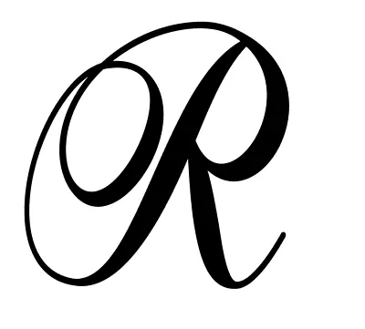 R Monogram Script Initial Letter Vinyl Decal Sticker For Home Cup Car Wall A1172 • $2.99