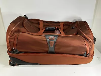 T Tech By Tumi Orange Ballistic Nylon Wheeled Split Large Duffle Bag 5553FLM • $199.90
