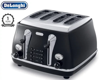 $142.20 • Buy Délonghi Icona Classic 4-Slice Toaster - Onyx Black CTO4003BK