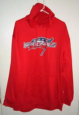 MLB Washington Nationals Baseball Adult XL Rawlings Brand Hooded Sweatshirt • $11.01