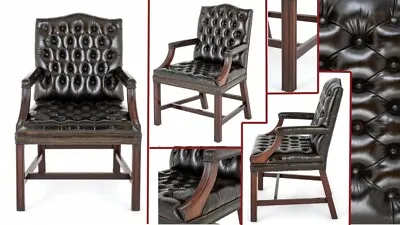 Gainsborough Arm Chair Deep Button Georgian • £1250