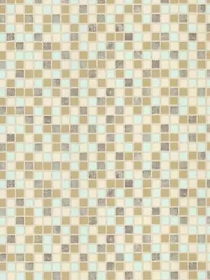 Aqua Grey Gold & Beige Mosaic Raised 1/2  Tile Wallpaper PA111502 • $28.19