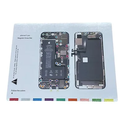 Apple  IPhone 11 Pro Magnetic Screw Chart Mat Repair Guide Pad Tools • $19.59