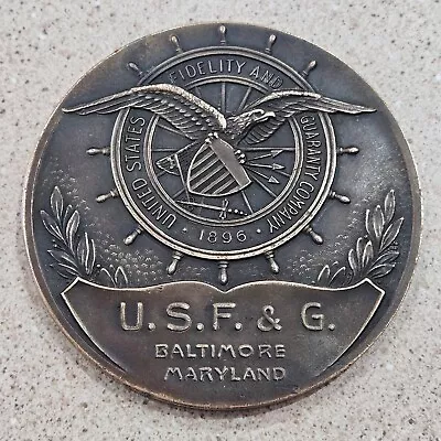 1896-1946 U.S.F. & G. Baltimore Maryland 50 Years Of Insurance 3 Inch Medallion • $37.99