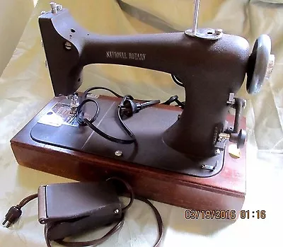 Vintage National Rotary Cast Iron Samsonite Sewing Machine - Model R 40 • $464.99