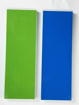 2 Pcs BLUE / LIME GREEN LAYERED .187  G-10  KNIFE HANDLE MATERIAL SCALES G10  • $11.99