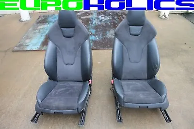 PAIR OEM Audi S4 B8 10-13 Front Left Right Driver Seat Black Alcantara Leather • $664.99