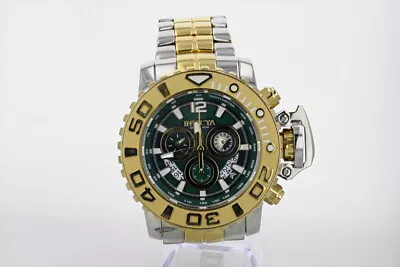 Invicta Sea Hunter 58mm Green Dial Chronograph Stainless Steel Men's Wristwatch • $293.99