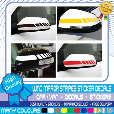 Wing Mirror Stripes Car Van Styling Stickers 2x Vinyl Decal Stickers Both Mirror • £3.99