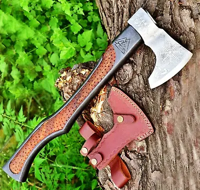 Custom Made Axe Viking Hatchet Tomahawk - Hand Forged Carbon  Steel 554 • $74.50