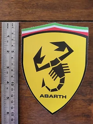 Car Sticker - Abarth Shield - Set Of 2 - 150mm Shield Shape | Toolbox Outdoor • $9.50