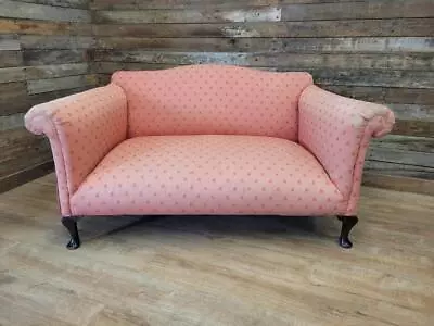 Queen Anne Style Vintage Two Seater Sofa Chaise Longue Upholstery Project • £125
