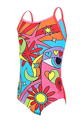 Zoggs Celebrate Bella Crossback Girls Swimsuit Age 6 UK 26  UPF 50+ • £14.99