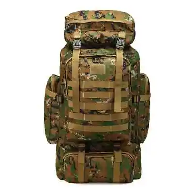 New 1 Pc Large Capacity Outdoor Backpacking Camouflage Green Backpack • $40.45