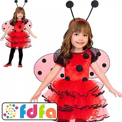 Amscan Ladybird Ladybug Kids Childs Girls Book Day Fancy Dress Costume • £14.49