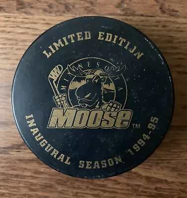 Vintage Minnesota Moose Hockey Puck - Defunct Minor League Hockey Team • $15