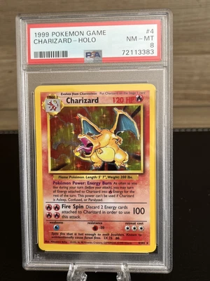 $460 • Buy Pokemon TCG - Charizard Base Set Holo Unlimited 4/102 PSA 8