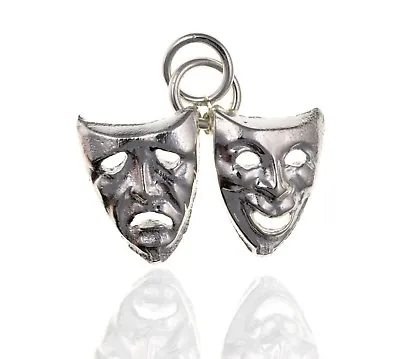 £16.99 • Buy 925 Sterling Silver Comedy Tragedy Theatre Mask Charm.