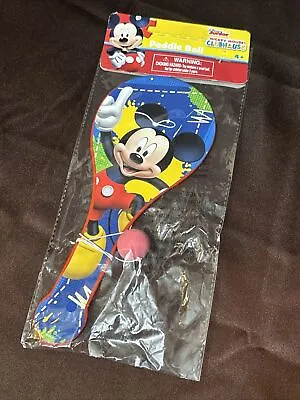 1 New DISNEY Mickey Mouse Club House Paddle Ball Picture Of Mickey NIP • £3.84