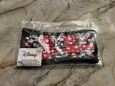 Minnie Mouse Disney Face Mask Cloth New In Packaging Size Large • $1