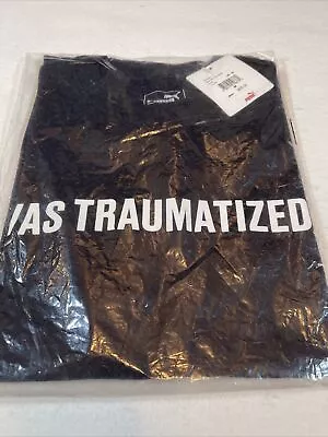 Puma  Was Traumatized  T-shirt Short Sleeves Size Medium Color Black Puma Mens • $16.99