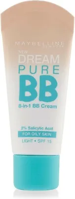 Maybelline Dream Pure BB Cream SPF 15 Light 30ml - NEW & SEALED • £11.99