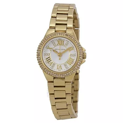 Michael Kors Mk3252 Camille White/gold Crystal Glitz Dial Stainless Womens Watch • $99.99