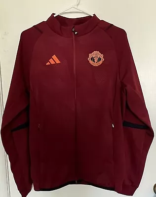 Manchester United Full Zip Jacket Red Adidas Jacket Size ( Europe L) US M • $29.99