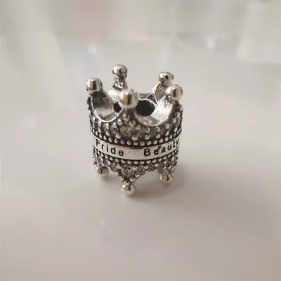 Pandora S925 Silver ALE Clear Sparkling Crown O Beads Charm  • £22