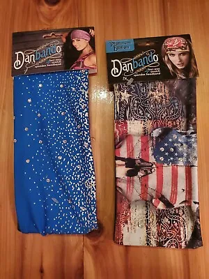 Motorcycle Biker With Rhinestones Danbando Bandanna Head Wrap Sweatband Headband • $13.49