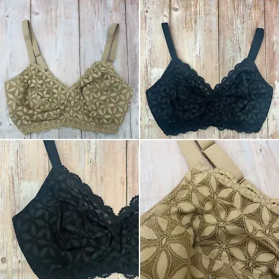 Ex M&S Mark Spencer Bra Secret Support™ Lace Non-Padded Bralette Full Cup F-H • £9.99