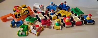 Large Lot Vintage Fisher Price Little People And Cars  Lot • $16