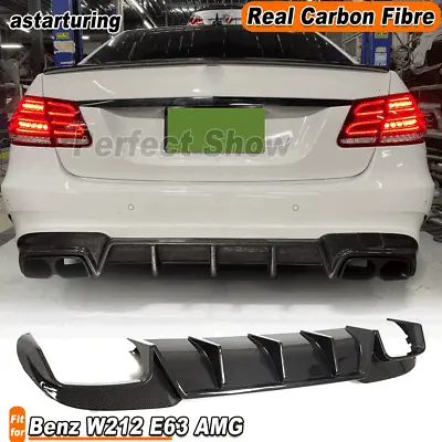 For Mercedes Benz E Class W212 E63 AMG 2013-16 REAL Carbon Rear Bumper Diffuser  • $303.69